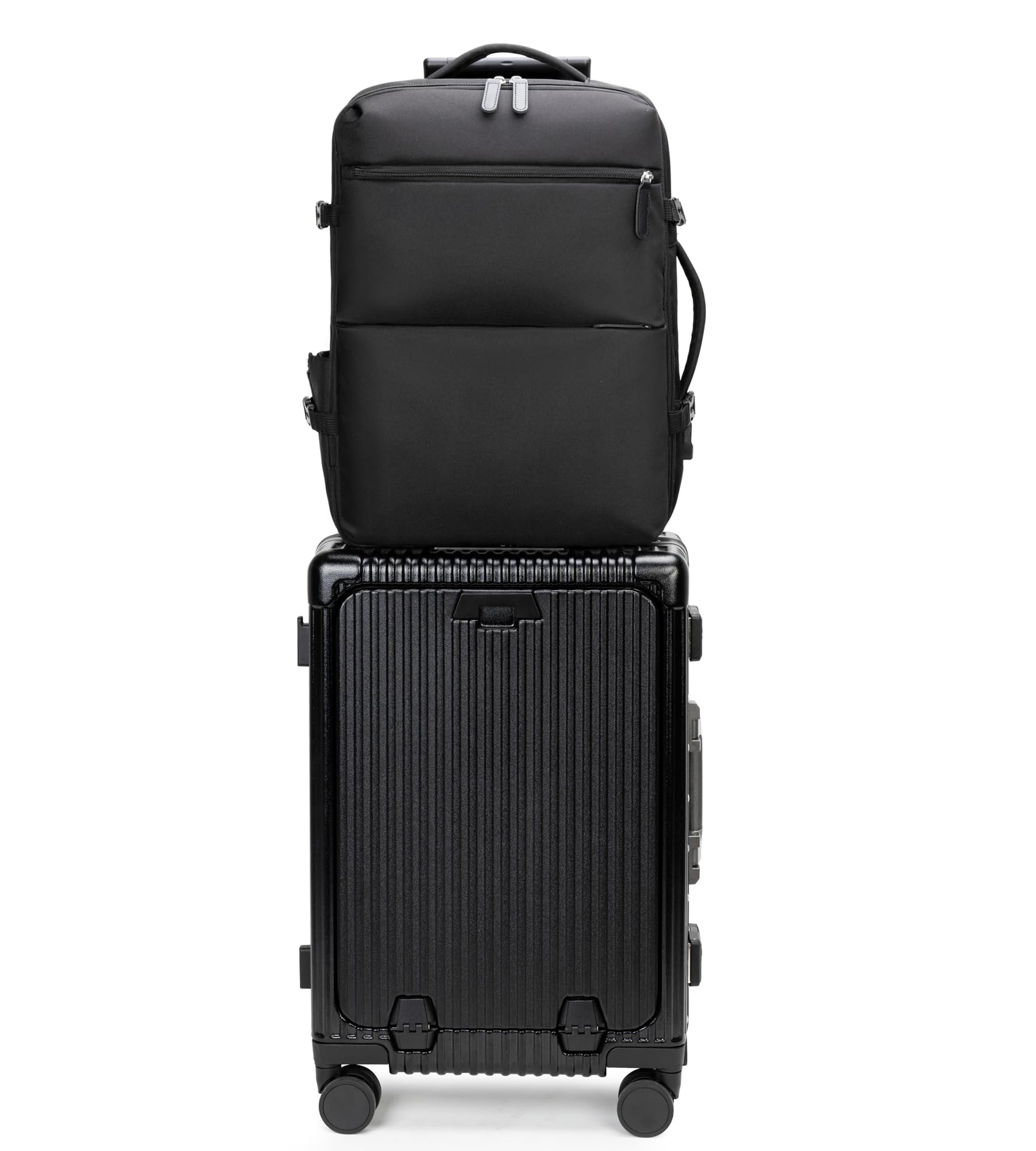Amazon.com: feilario 2 pcs PC Aluminum Frame Carry On Luggage Set